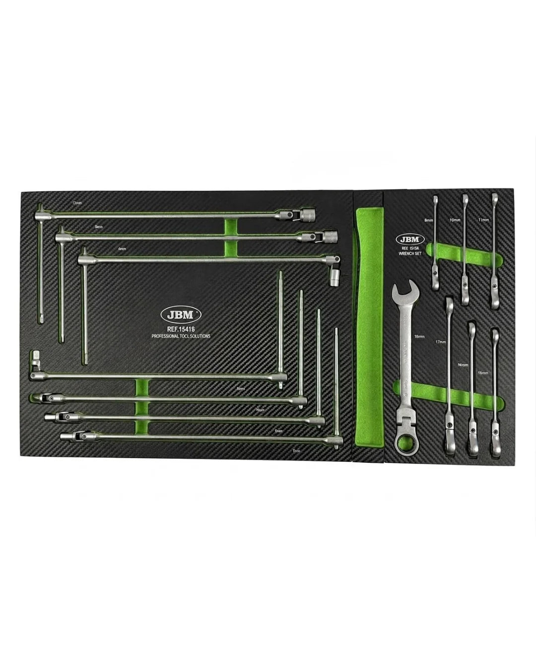 Tool trolley with tools, 8 drawers, 482 pcs, Carbon EVA