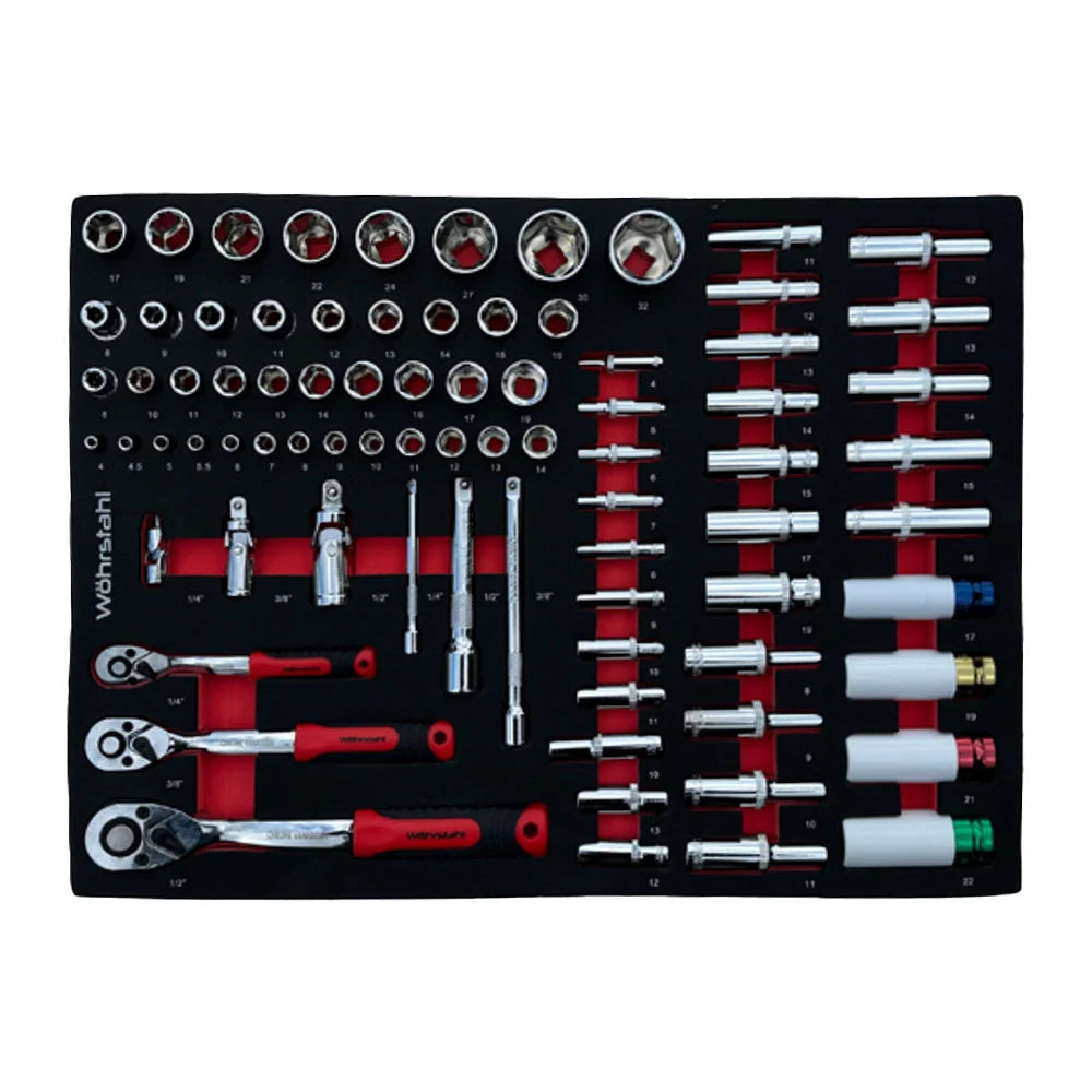 Wöhrstahl 7/7 – Tool trolley with tools, 7 drawers, 267 pcs Cr-V