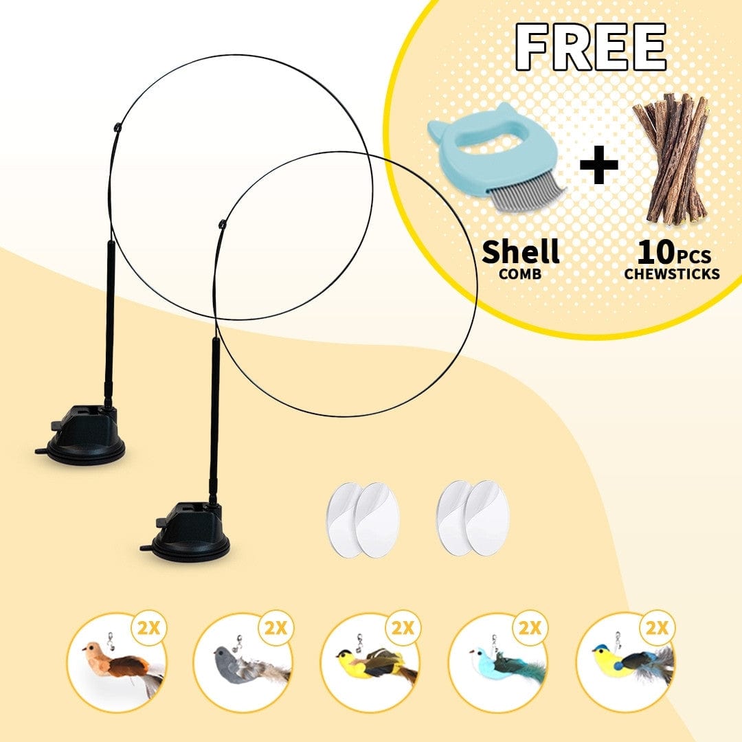 Interactive Bird Simulation Cat Toy Set