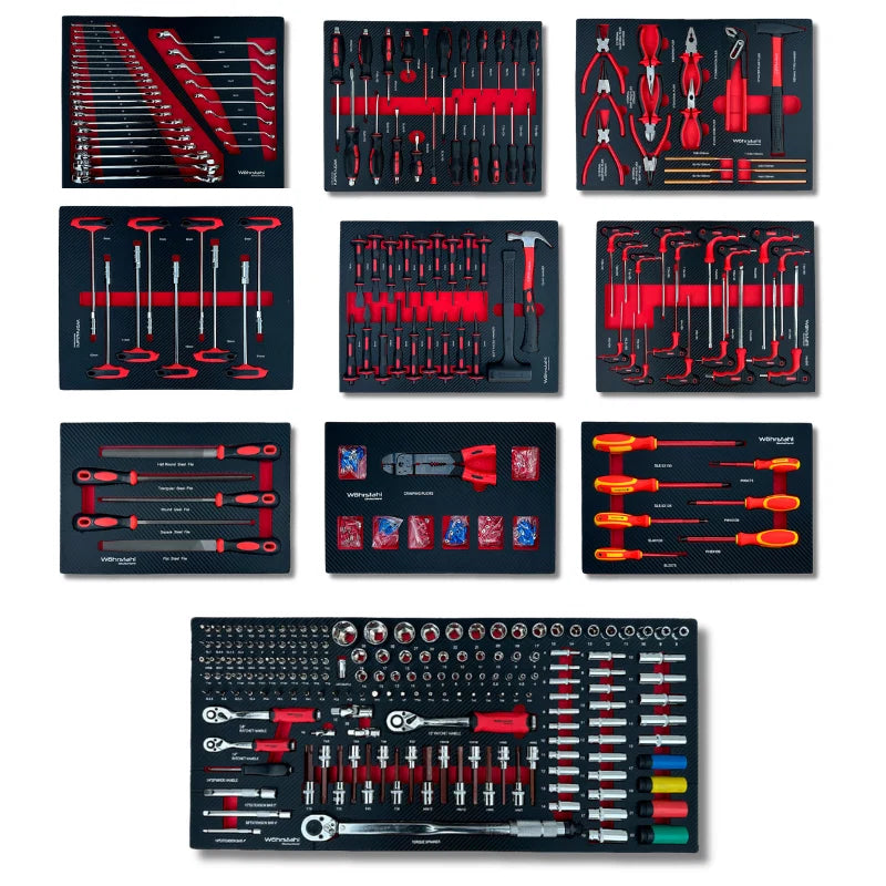 Wöhrstahl 10/12 – Tool trolley with tools, 12 drawers, 350 pcs Cr-V