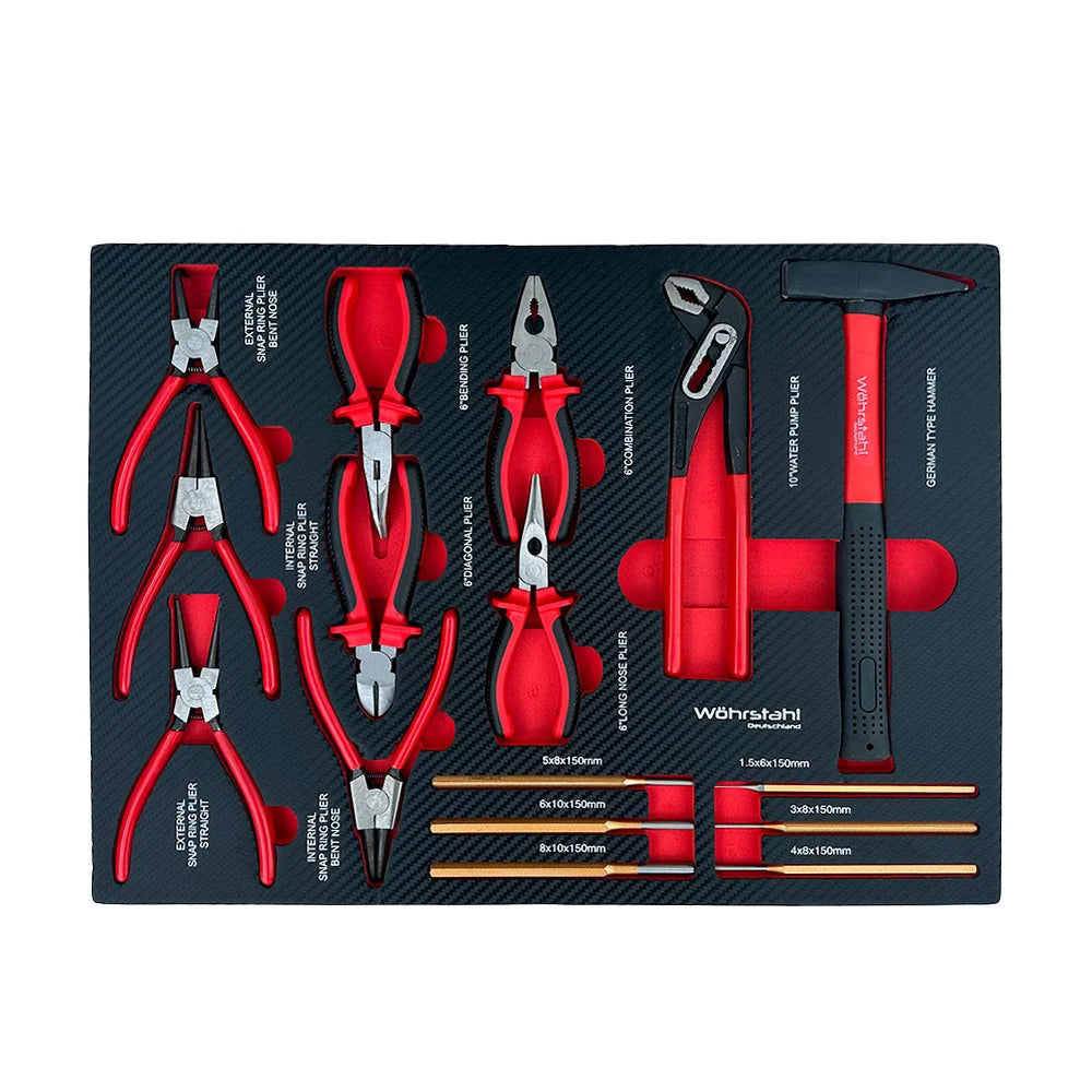 Wöhrstahl 10/12 – Tool trolley with tools, 12 drawers, 350 pcs Cr-V
