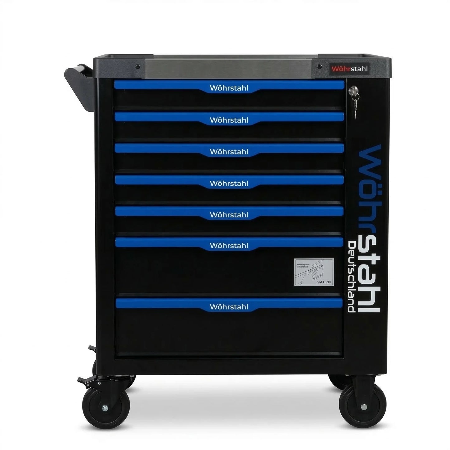 Wöhrstahl 7/7 – Tool trolley with tools, 7 drawers, 267 pcs Cr-V
