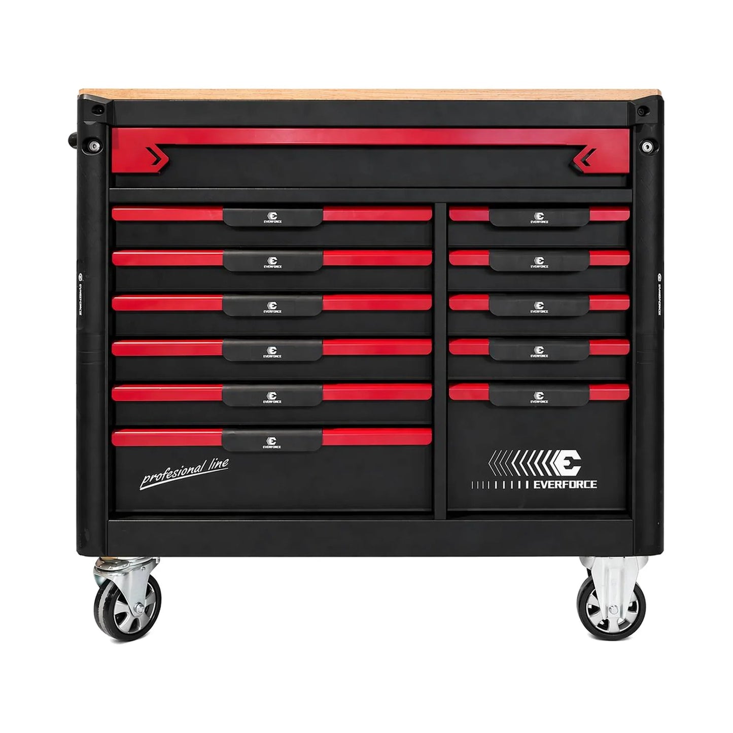 EVERFORCE – Tool trolley with tools, 12 drawers, 300 pcs