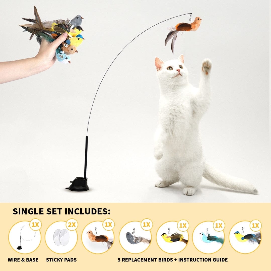 Interactive Bird Simulation Cat Toy Set