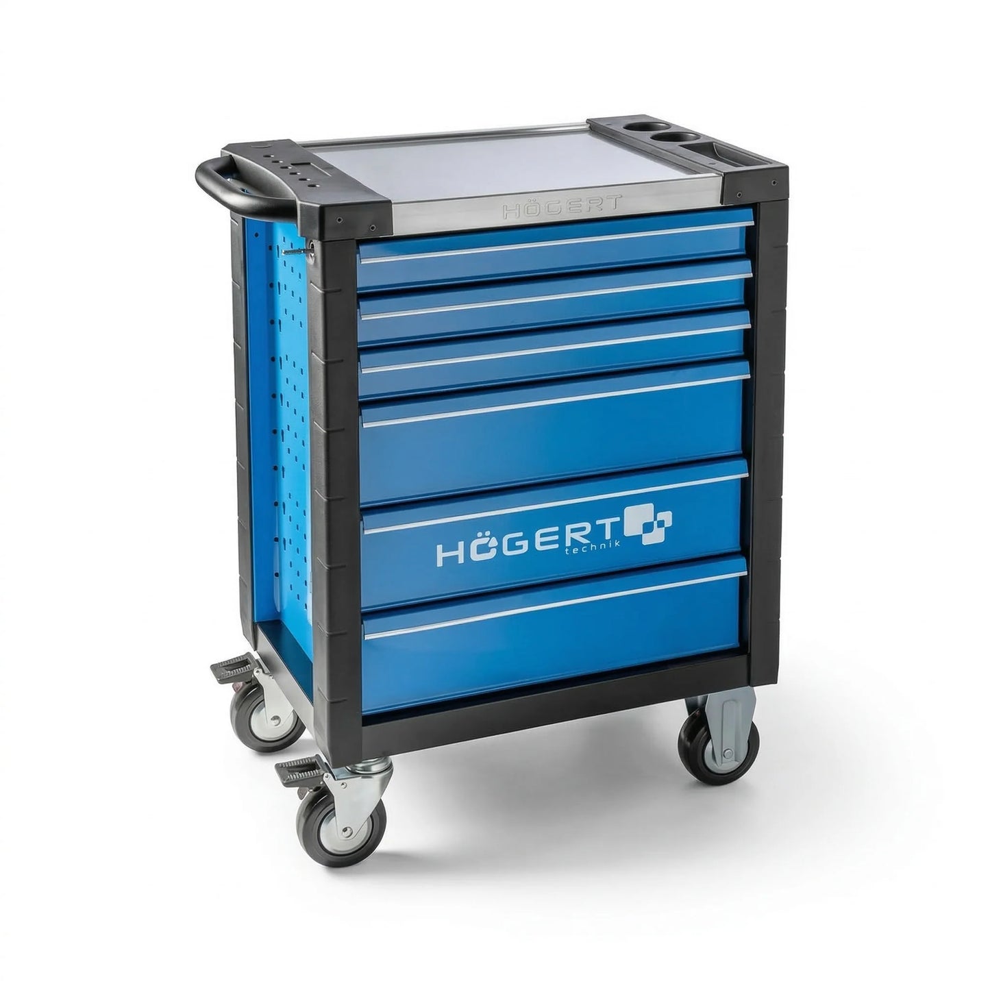 Hogert Premium – Empty tool trolley, 6 drawers