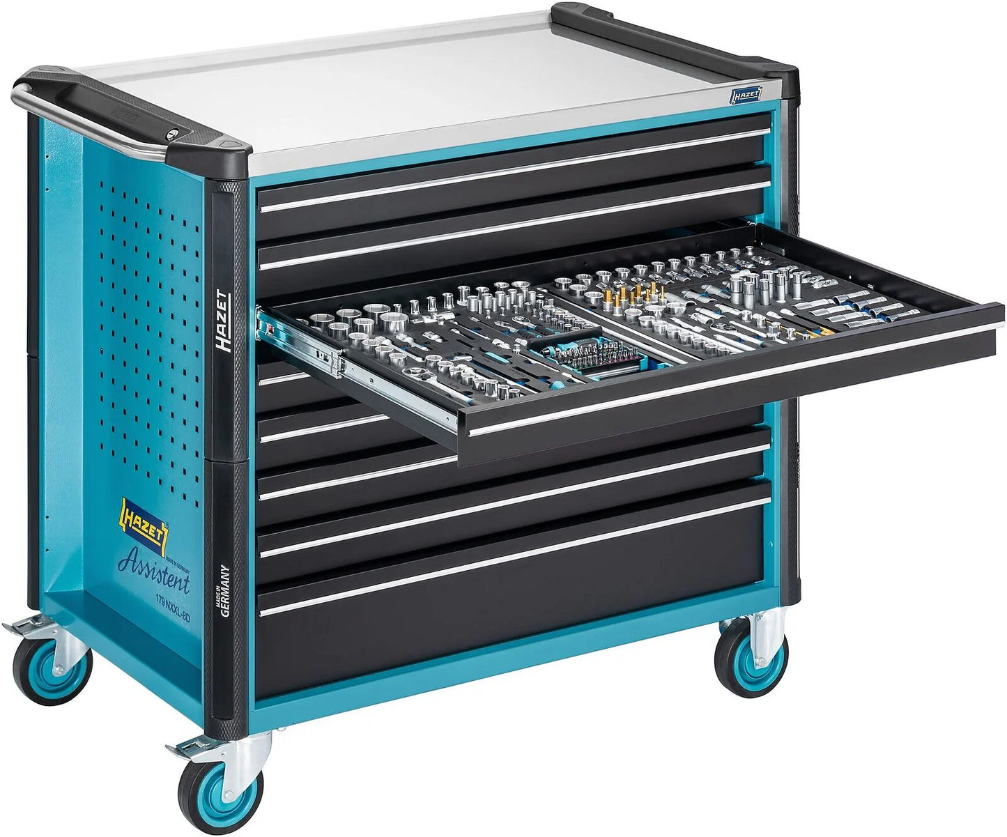 HAZET 179NXXL-8D Assistent – Tool trolley with tools, 8 drawers, 619 tools