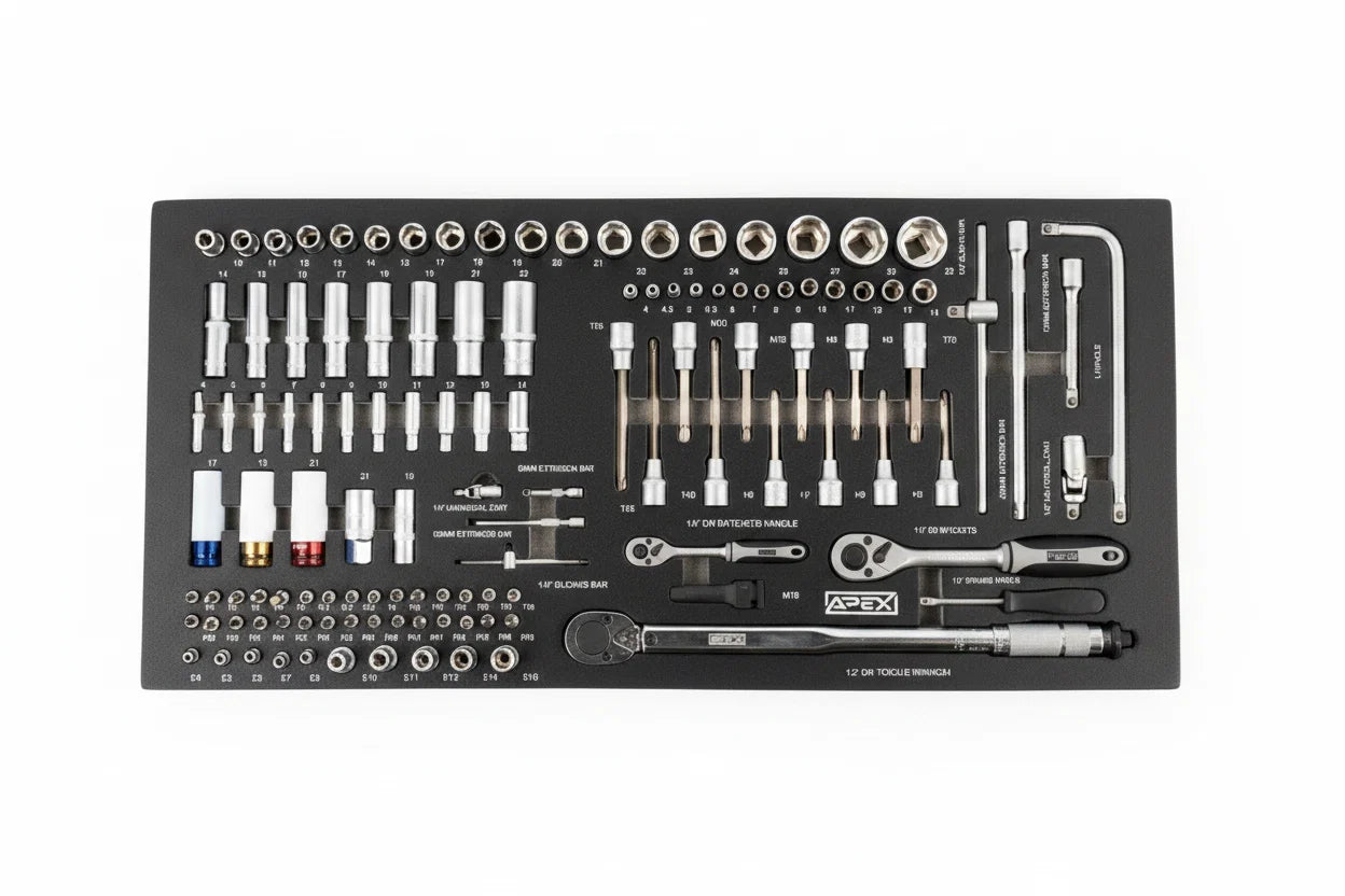 APEX XXXL – Tool trolley with tools, 12 drawers, over 300 pcs, EVA