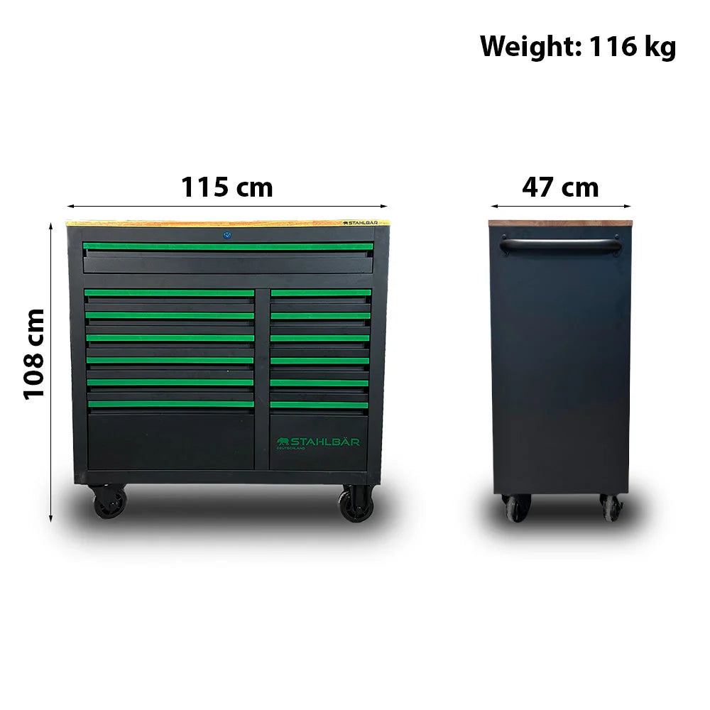 Stahlbär 10/13 – Tool trolley with tools, 13 drawers, 271 pcs
