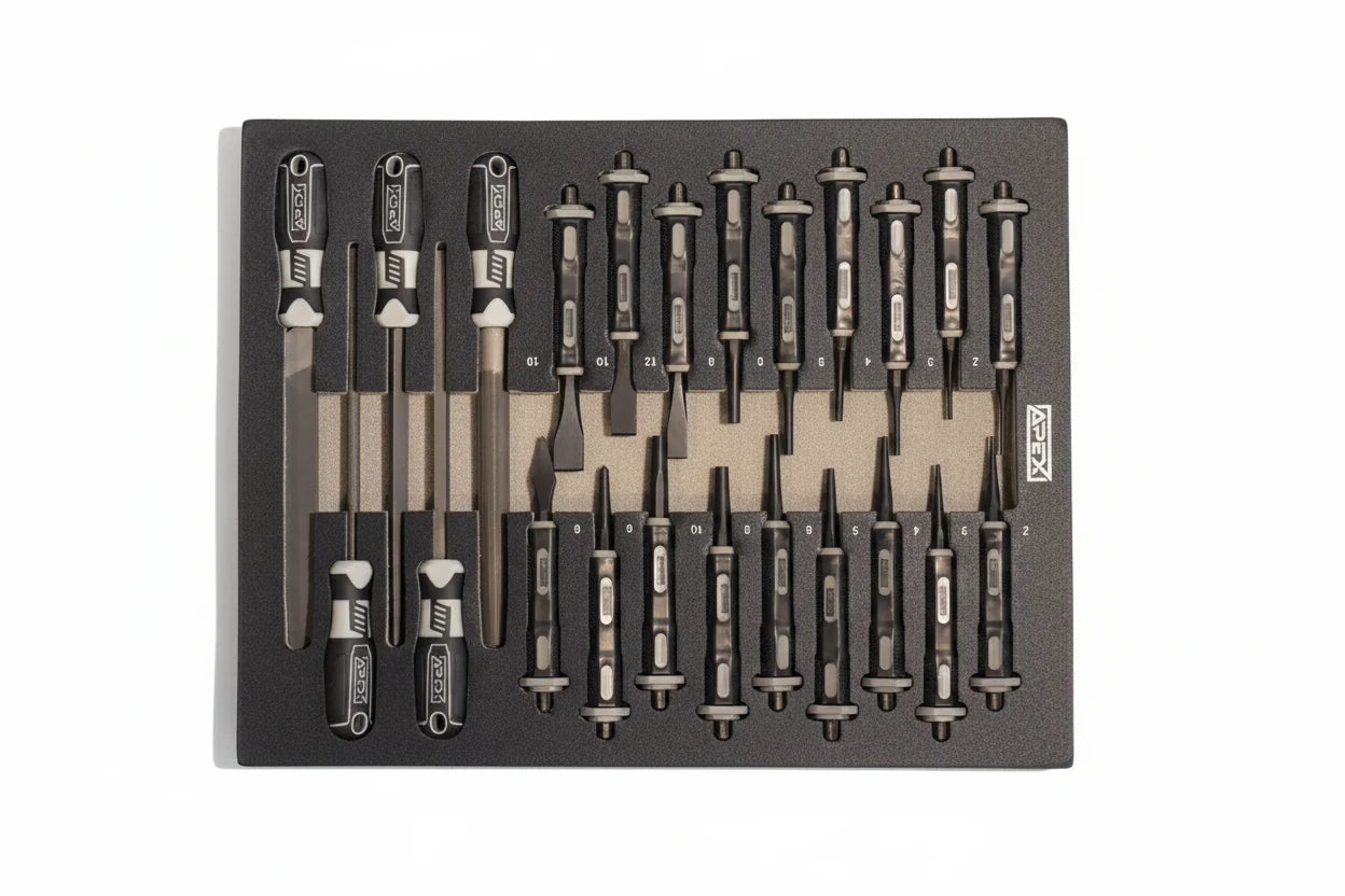 APEX XXXL – Tool trolley with tools, 12 drawers, over 300 pcs, EVA