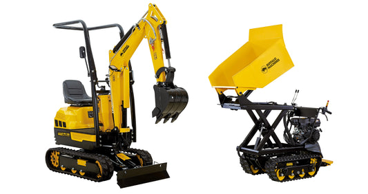 Buffalo B-PRO 1000 Mini Digger and HD500 High Tip Tracked Dumper Package