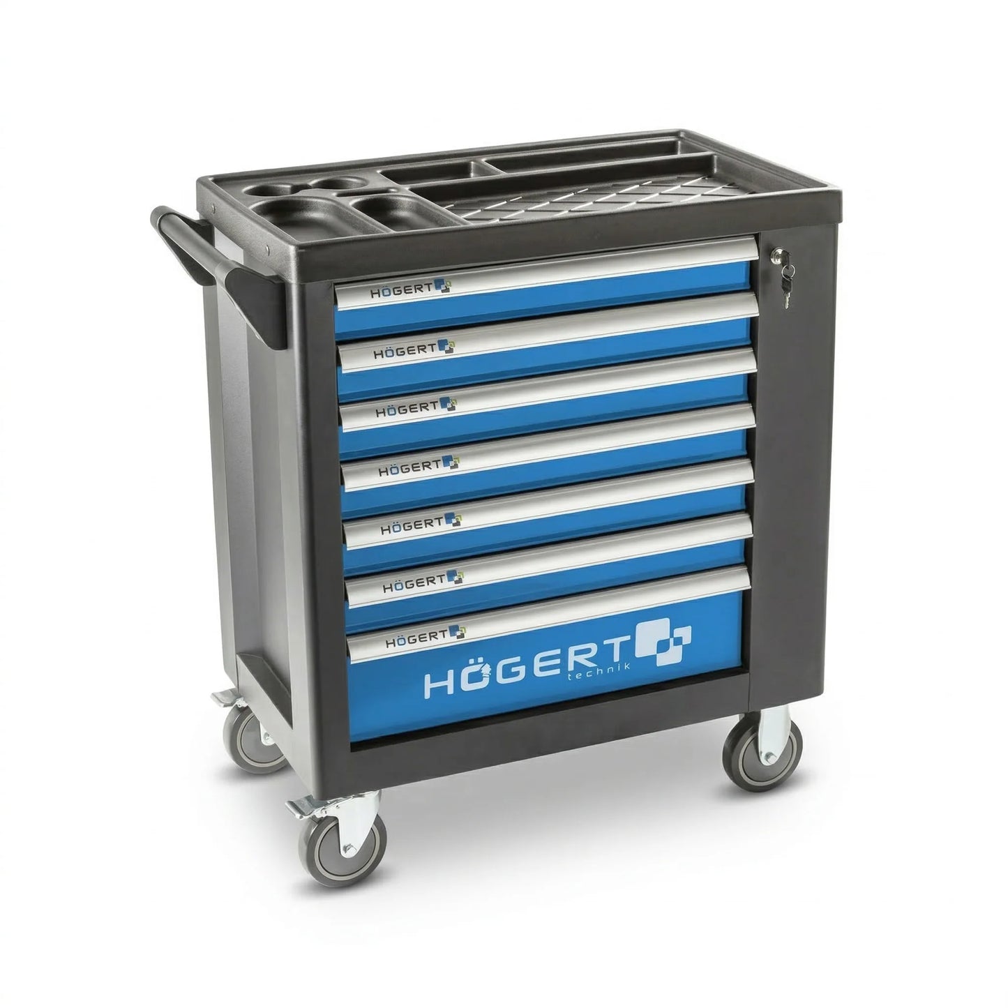 Hogert – Empty workshop cabinet, 7 drawers, side compartment