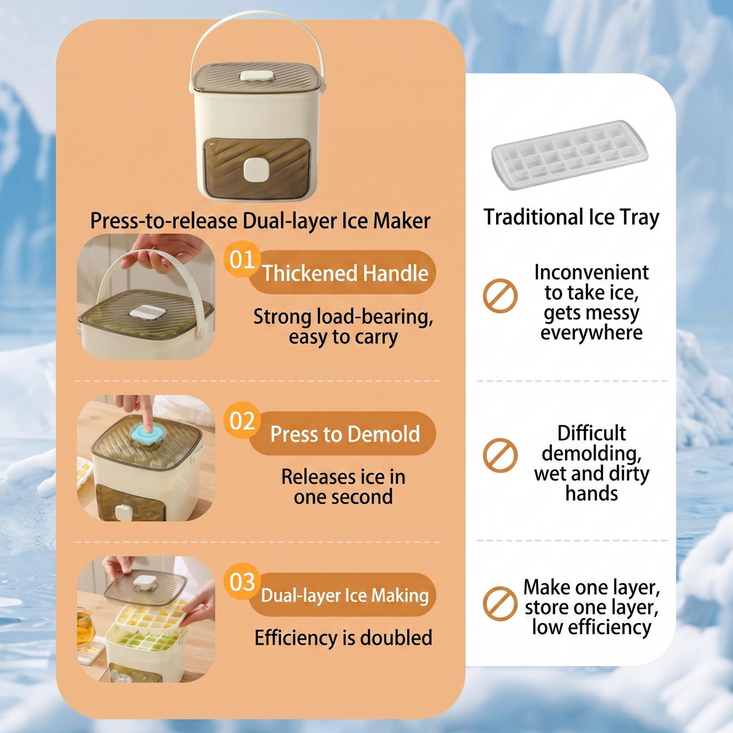 One-Click Ice in Seconds – No More Messy, Slow Ice Trays!health companion